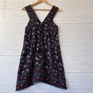 American Eagle Outfitters Dress Womens Size S/P Boho Floral Tassels Tank Mini
